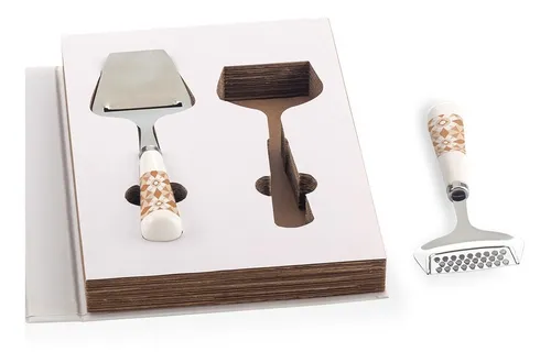 Set De 2 Utensilios Para Queso Book Con Diseño Tipo Libro