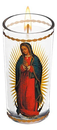 Caja Veladora Imagen Virgen De Guadalupe Con Farol 20p