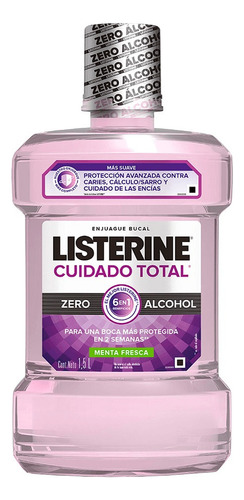 Enjuague Bucal Listerine Cuidado Total Menta Fresca 1,5 L
