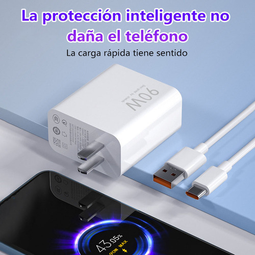 Allaceryvva® 90w Cargador Turbo Rapida 6a Type C para Xiaomi/Poco/Redmi Para Poco X7 Pro/Poco F6 5G Charger de 90 W/67 W/45 W/33 W/18 W