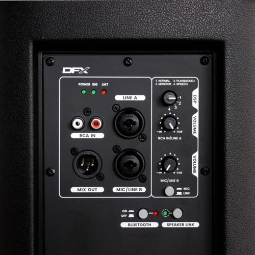 Bafle Activo Potenciado Dfx Nox - 12 Pulgadas 400w Bluetooth Color Negro