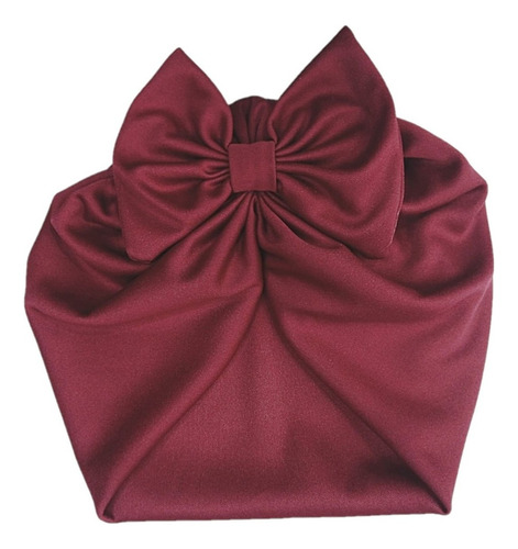 Turbante Bebê Menina Gorro Laço Fashion  Cor Marsala