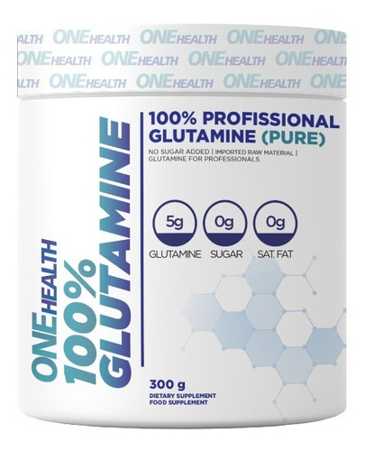 Glutamina Em Pó 300 G Pura Sabor Sem Sabor