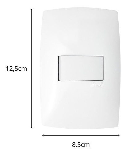 Interruptor Simples 10a 4x2 Home Branco Horizontal Blux