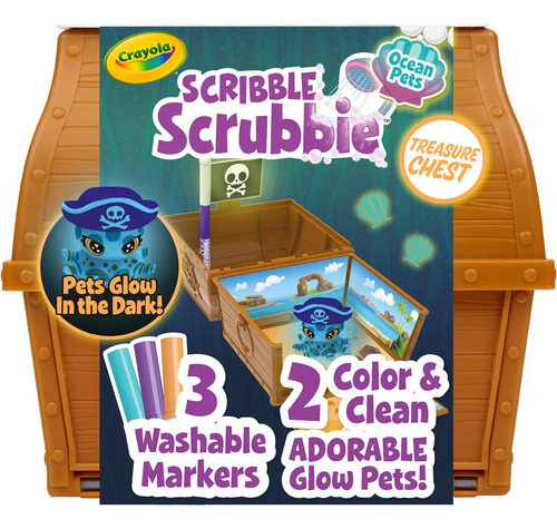 Crayola Scribble Scrubbie Pets Glow Ocean Playset, Juguetes
