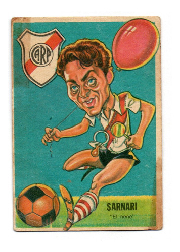 Figurita River Tarjeton Futbol Sport 1967 N° 43 Sarnari