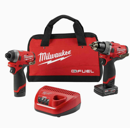 Milwaukee Kit Taladro + Atornillador M12 Fuel +2 Bat 2598-22