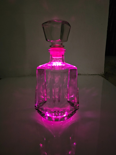 Botella Delujo 750 Ml Vidrio Luz Led Pack 6