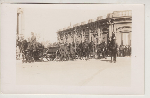 1937 Salto Postal Fotografia Rppc Desfile Militar En Ciudad