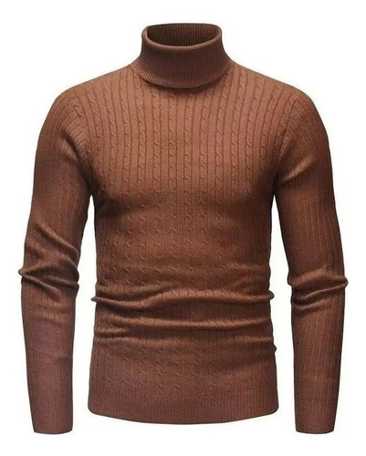 Sweater Cuello Alto Moda Comodo Hombre Invierno Tortug