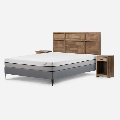 Cama Pratta 2 Plazas + Muebles Robin Tostado