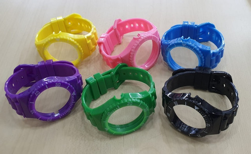 Kit 6 Pulseiras Champion Troca Pulseiras Led Normal E Outros