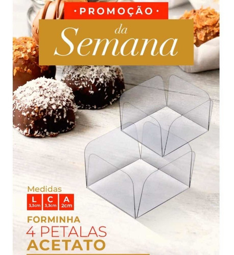Imagem 1 de 1 de 5000 Forminhas 4 Pétalas Em Acetato De Doces Finos