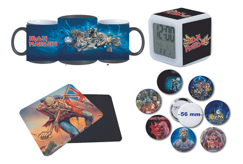 Harry Potter Reloj Led+taza Magica+mousepad+chapitas