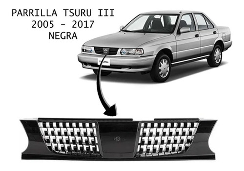 Parrilla Nissan Tsuru Iii 2005-07-09-11-13-15-2017 Negra