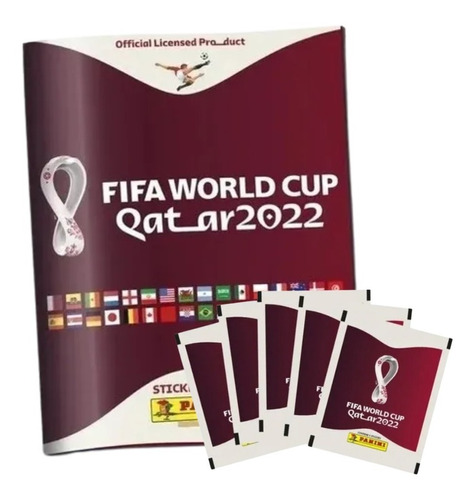 Mundial Qatar 2022 -  5 Sobres + Album Tapa Blanda