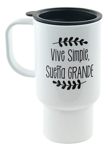 Jarro Termico Frase Vive Simple Sueña Grande