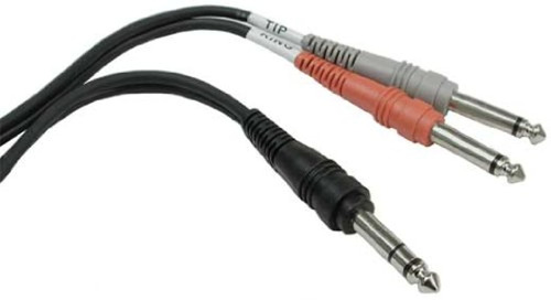 Hosa Technology Trs/2 X Ts - Audio Cables (2 X 6.35mm, 6.35m