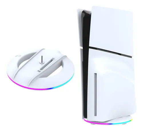 Soporte Vertical De Consola Para Ps5 Slim Con Barra Luz Rgb Cuotas soporte-vertical-de-consola-para-ps5-slim-con-barra-luz-rgb-cuotas
