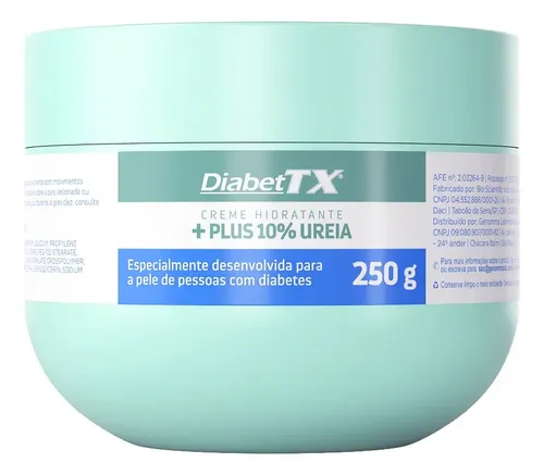 Creme Hidratante DiabetTX Plus 10% Uréia 250g