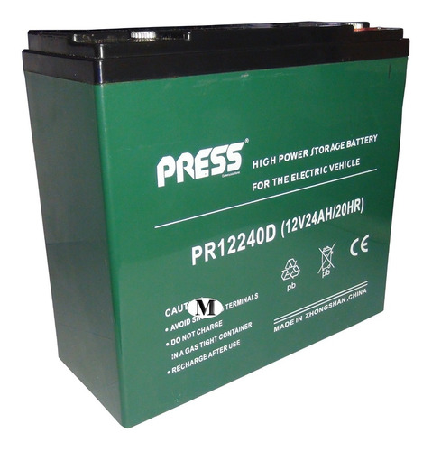 Bateria Press 12v 24ah Ciclo Profundo Carro De Golf Gel 