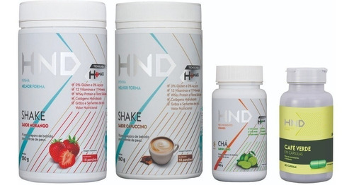 Kit H+ Hnd 02 Shakes + Cha Termogênico 150g + Cafe Verde