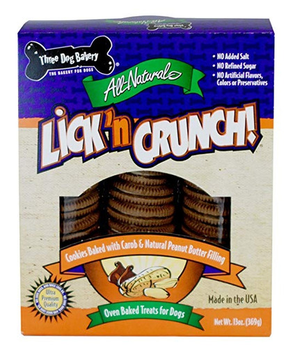Tres Dog Bakery Lick'n Crunch! All-natural Sandwich Se Usa P
