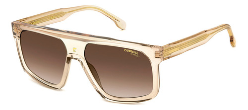 Anteojos De Sol Carrera Carrera 1061/s 20630110a59ha Eg, Diseño Ocean Con Marco Color Beige, Lente Marrón De Acetato Degradada, Varilla Beige