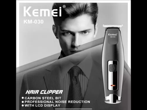 Maquina Cortar Pelo Profesional Kemei Recargable + Patillera