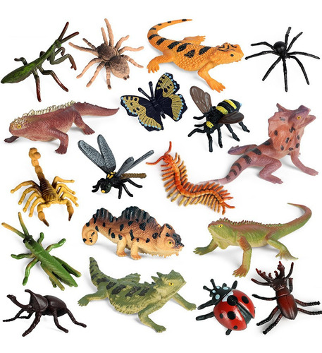 Realistas Juguetes Animales Insecto Niños Educacion-lagartij