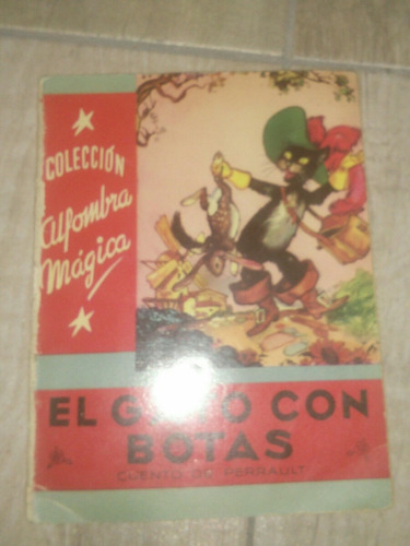 Retro Vintage Libro El Gato Con Botas Editorial Molino 1956