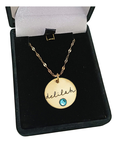 Collar Con Dije Con Nombre Grabado Oro Macizo 10k