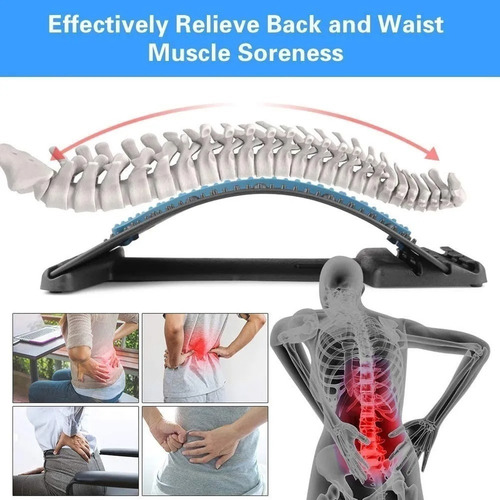 Masajeador Estirador Lumbar Ajustable Alivia Dolor Espalda