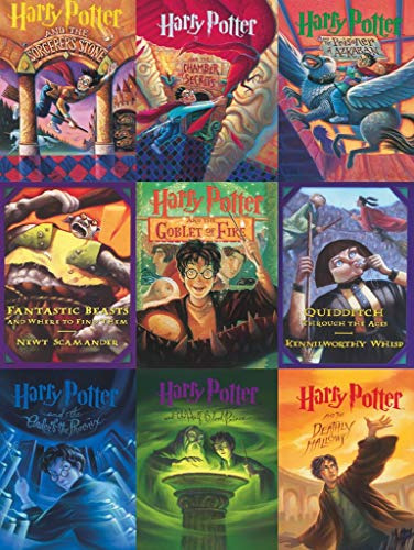 New York Puzzle Company - Harry Potter Book Cover Collage -