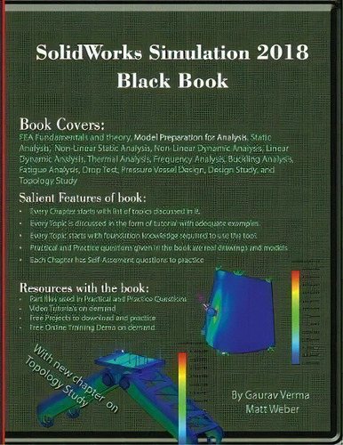 Solidworks Simulation 2018 Black Book, De Gaurav Verma. Editorial Cadcamcae Works, Tapa Blanda En Inglés