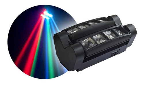 Cabezal Laser Spider Led Rgbw Doble Barra De Led Movil Beam