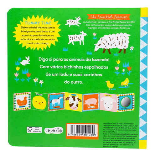 Fazenda - Tummy Time, De Louise Lockhart., Vol. 1. Editorial Harperkids, Capa Dura, Edição 1 Em Português, 2024