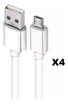 Comprar 4 Cable Tecno Original Carga Rápida Usb Tipo C Y Micro V8 X4