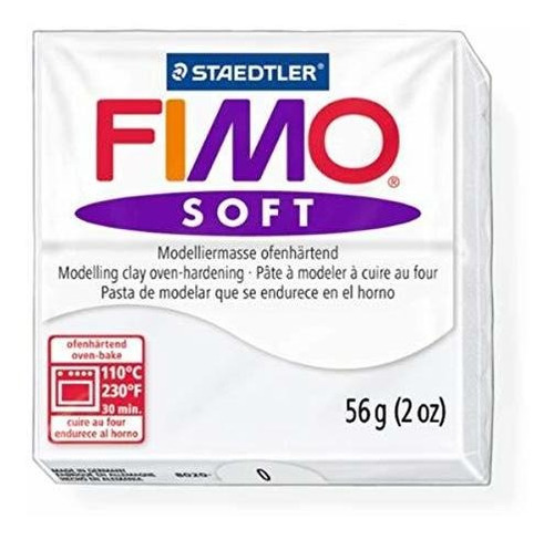 Staedtler Fimo Soft White (0) Hornear Arcilla De Modelar Mol