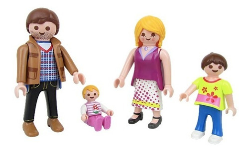 Playmobil Familia Papá Mamá Con Niños Pack 3