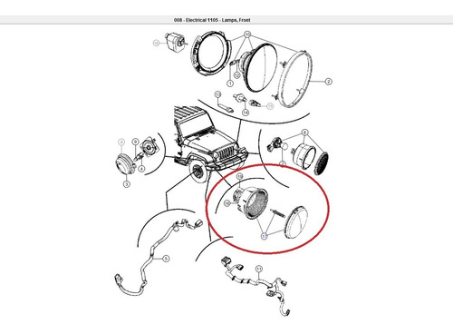 Imagen 3 de 5 de Farol Neblinero Mopar Original Jeep Wrangler 2010-2018