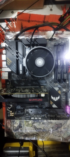 Placa Mãe Asus Tuf Gaming B550-plus Wi-fi Soquet Am4 E Ddr4 Preto (Usado)