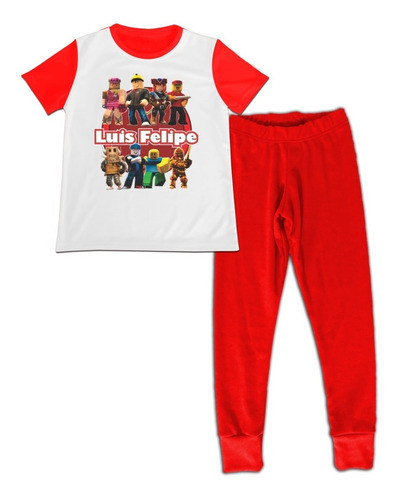 Pijama Manga Corta Pantalon Niño Niña Roblox Algodon 