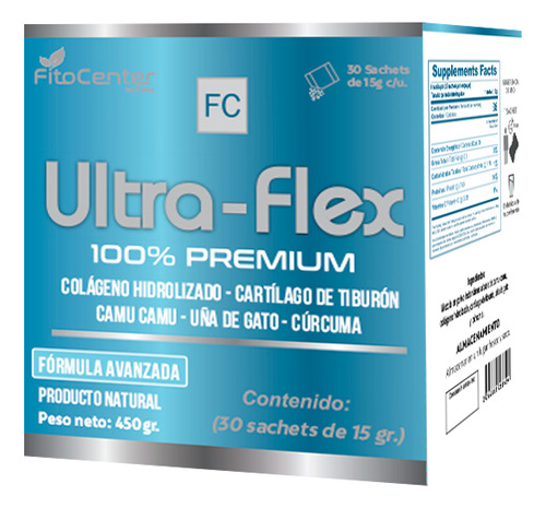 Ultra Flex Fitocenter Colageno Hidrolizado - Curcuma 450g