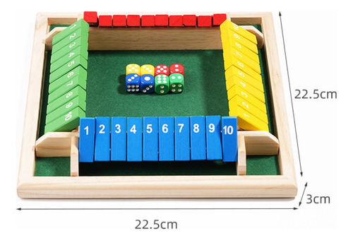 Juego Emboadlie Funny Family Games: Shut The Box Board Shut