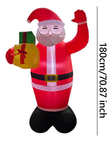 Inflables Navideños Iluminados De Papá Noel Decoración