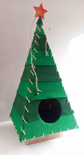 Árbol De Navidad Para Gatos ,funxional, Madera , Rascador