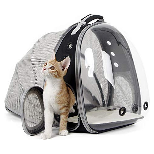 Mochila Expandible Para Gatos, Capsula Espacial Transparente