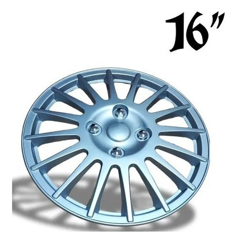 Set X4 Tapa Rueda Aro 16 Cromada Designer Tapa 16 Auto