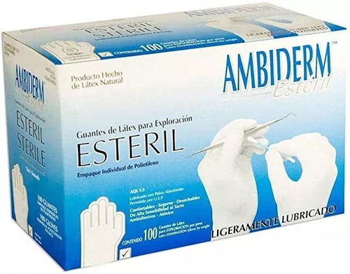 Guantes Ambiderm Plus  Ch De Látex  Precio Por Caja